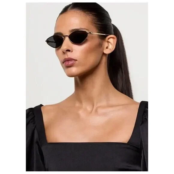 MIU MIU MU 56ZS ZVN5S0 Gold Dark Grey Lens Women Sunglasses AUTHENTIC - Picture 1 of 8